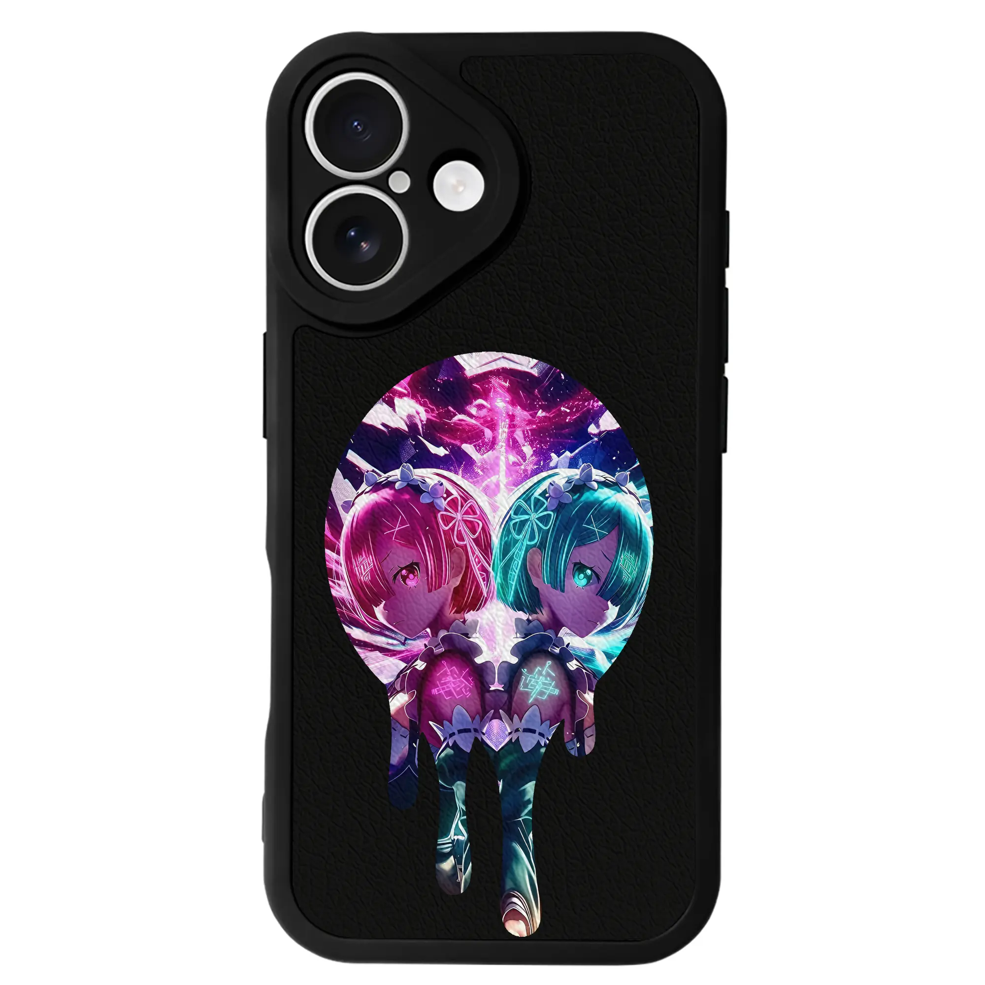 リゼロ グッズ ラム - IPhone 16シリーズ対応 ・ シリコンスマホケース ・ レザー調 ・ 高精度フィット ・ 耐衝撃 ・ ワイヤレス充電対応 ・ 精密カット